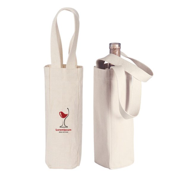 10 oz. Cotton Canvas Wine Bottle Gift Tote bag/wine totes/gift bag